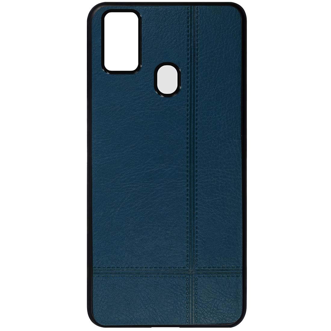 Amazon Brand - Solimo Leather Mobile Cover for (Soft & Flexible Back case), for Samsung Galaxy M21 / M30s (Blue)