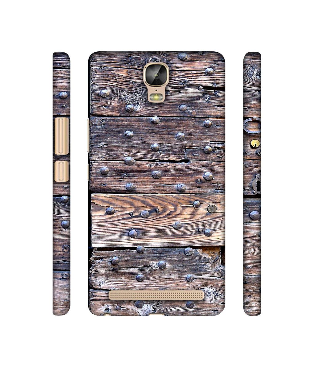 Amazon Brand - Solimo Designer Wooden Blocks Check 3D Printed Hard Back Case Mobile Cover for Gionee Marathon M5 Plus