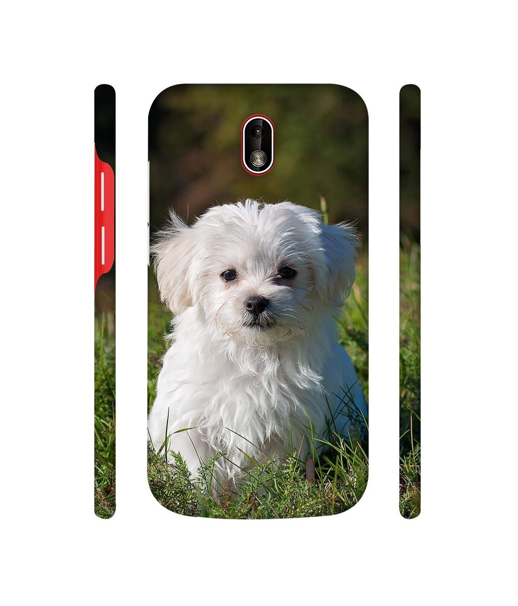 Amazon Brand - Solimo Designer White Dog 3D Printed Hard Back Case Mobile Cover for Nokia 1