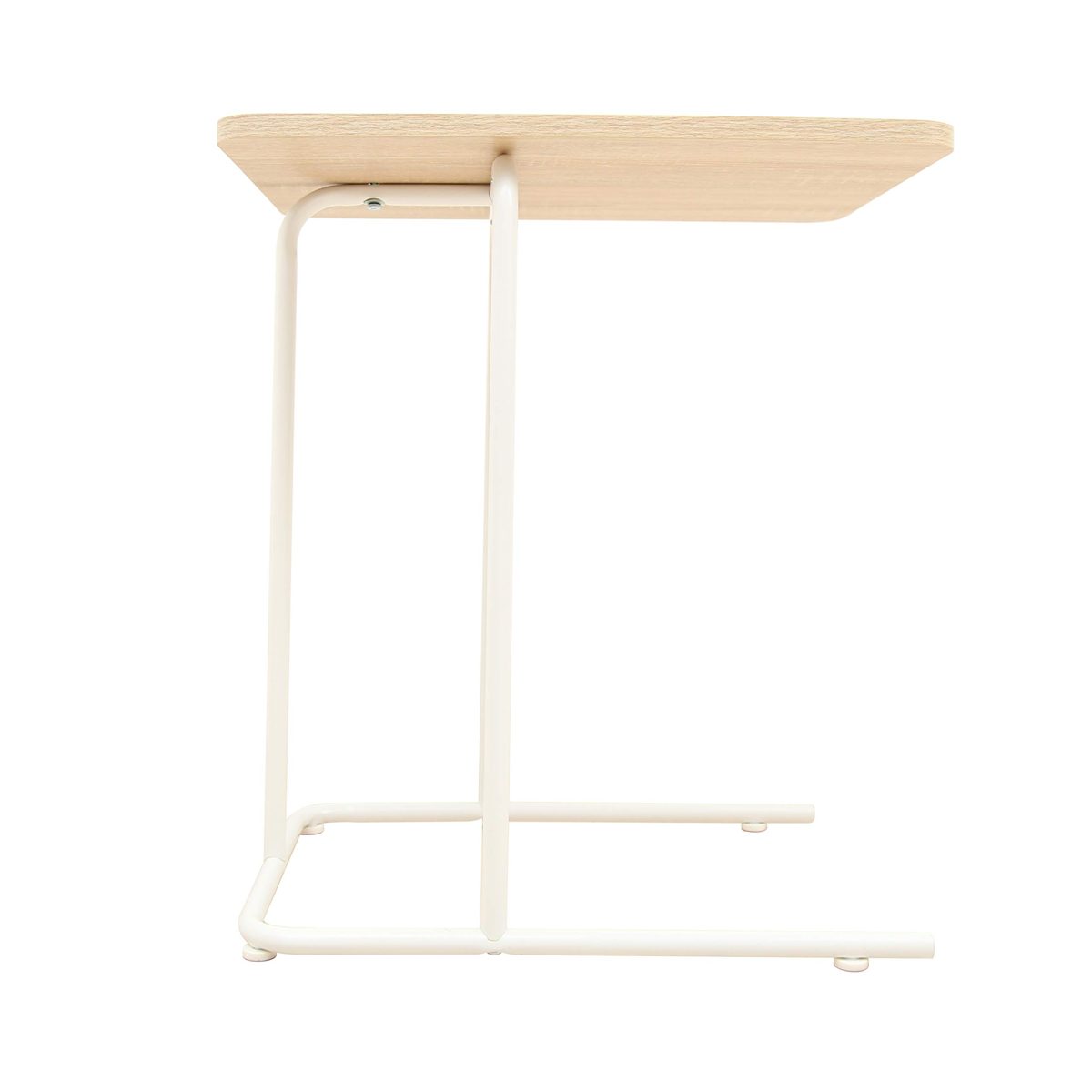 Amazon Brand - Movian Ljungan End/Side Table, 48 x 37 x 55cm, Beige/White Steel Base