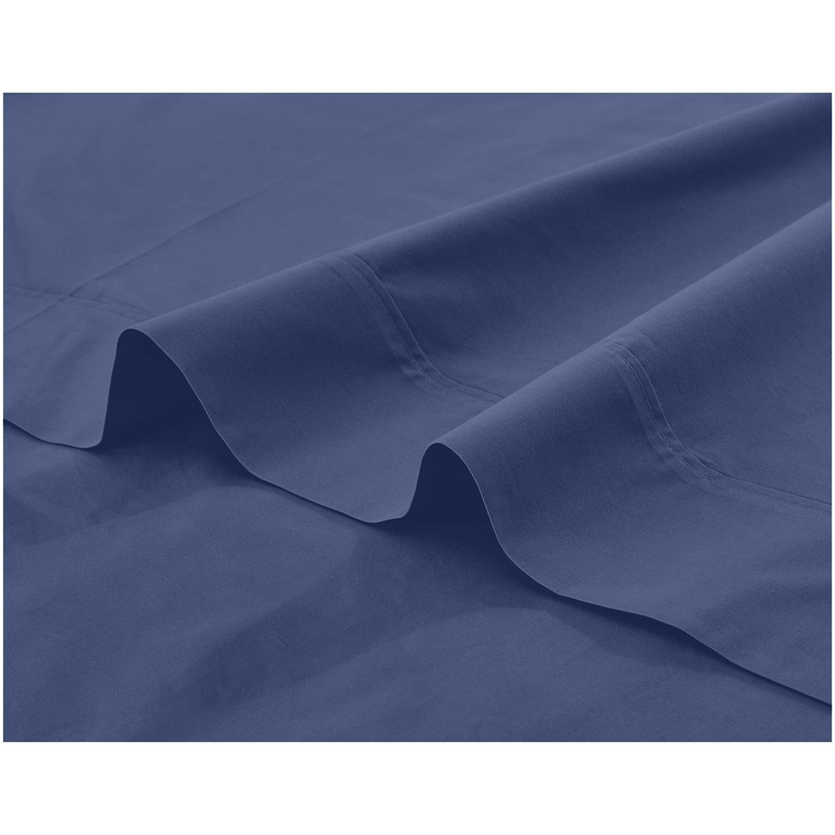 AmazonBasics Ultra-Soft Flat Sheet - Breathable, Easy to Wash - Full, Midnight Blue