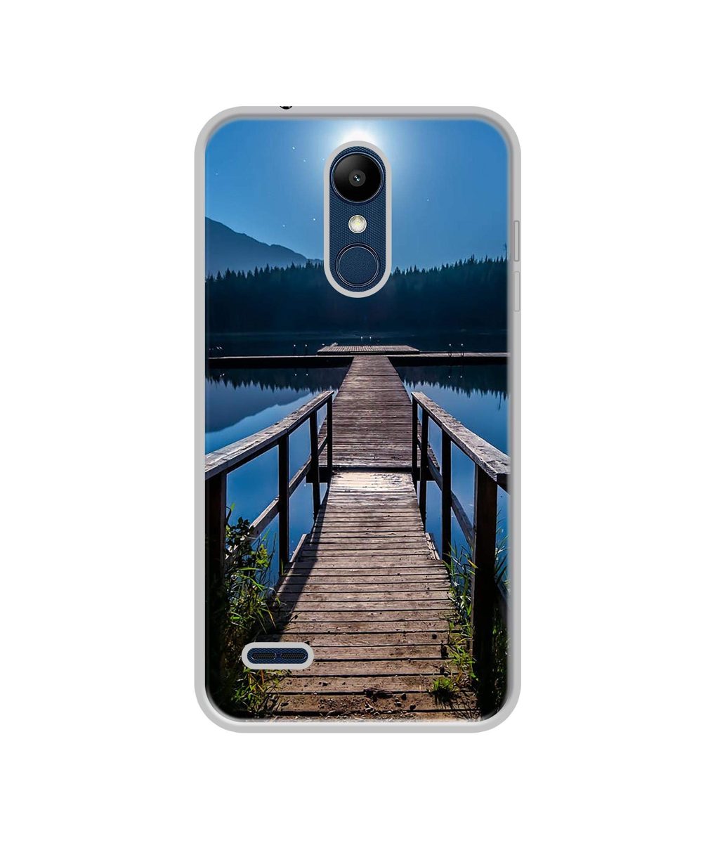 Amazon Brand - Solimo Designer Wooden Beach UV Printed Soft Back Case Mobile Cover for LG K9