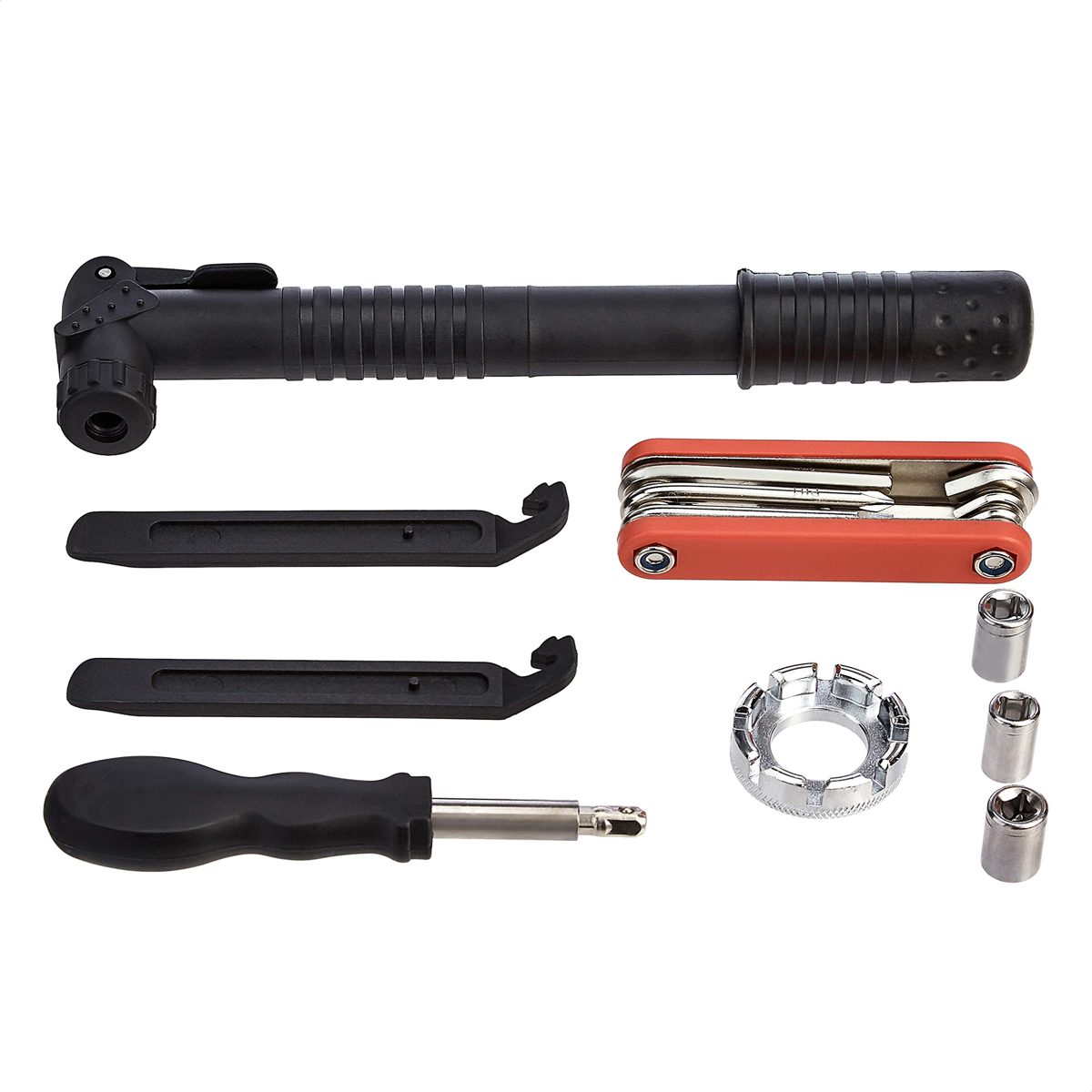 AmazonBasics Multipurpose Cycle Tool Kit with Bottle Holder