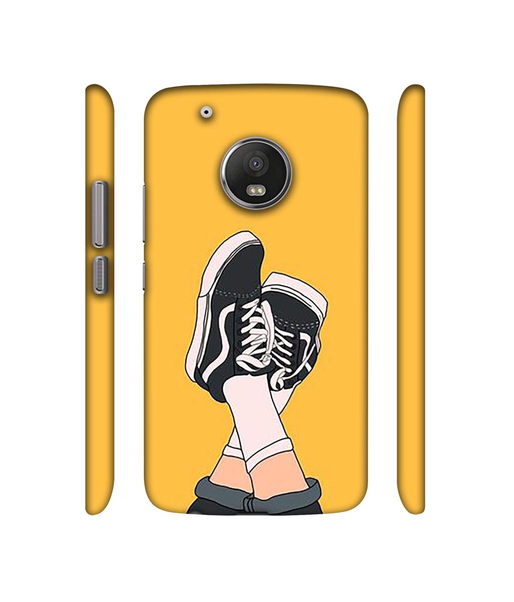 Amazon Brand - Solimo Designer Boy Shoes Pattern 3D Printed Hard Back Case Mobile Cover for Motorola Moto G5