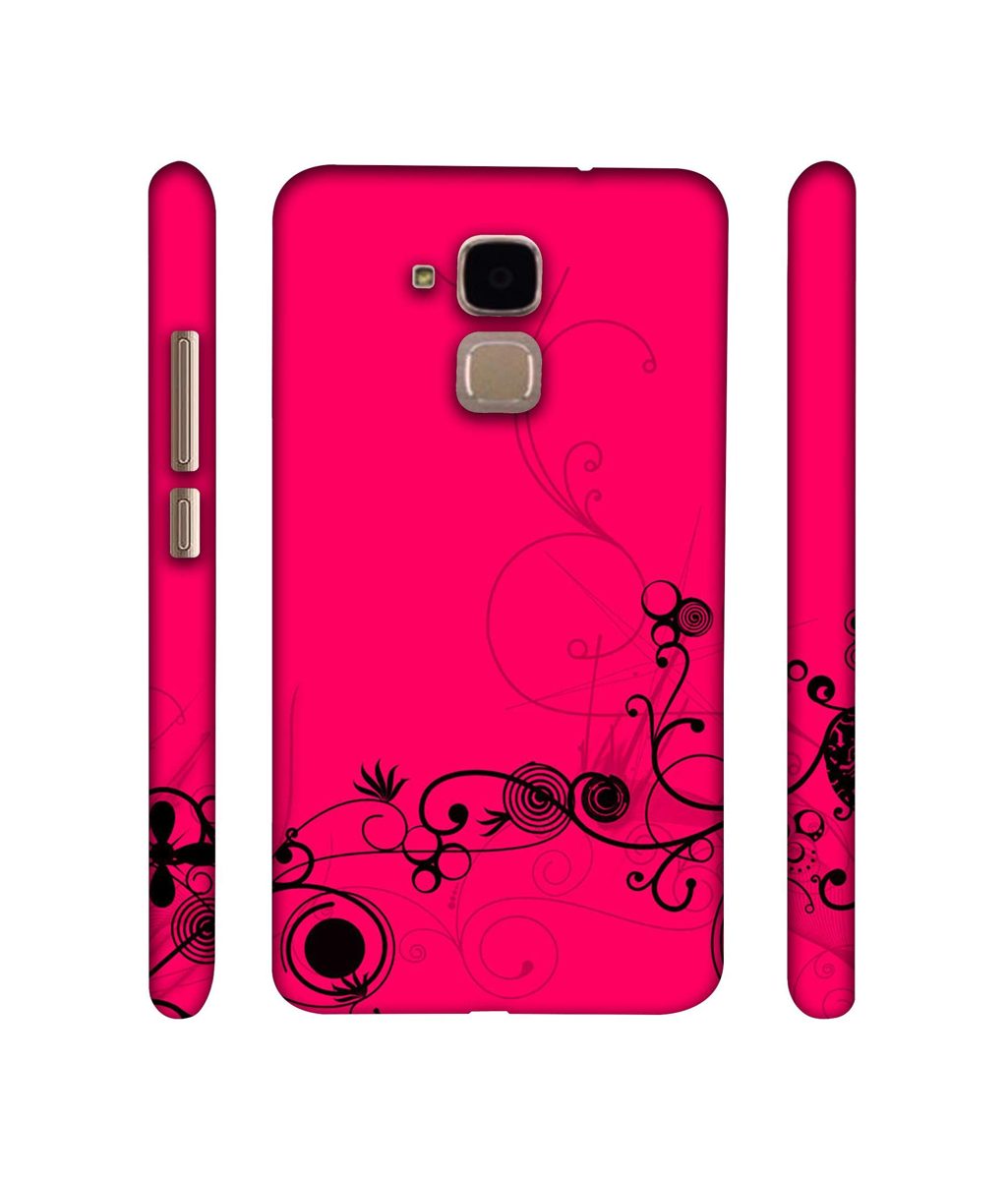 Amazon Brand - Solimo Designer Black Pattern on Pink 3D Printed Hard Back Case Mobile Cover for Huawei Honor 5c