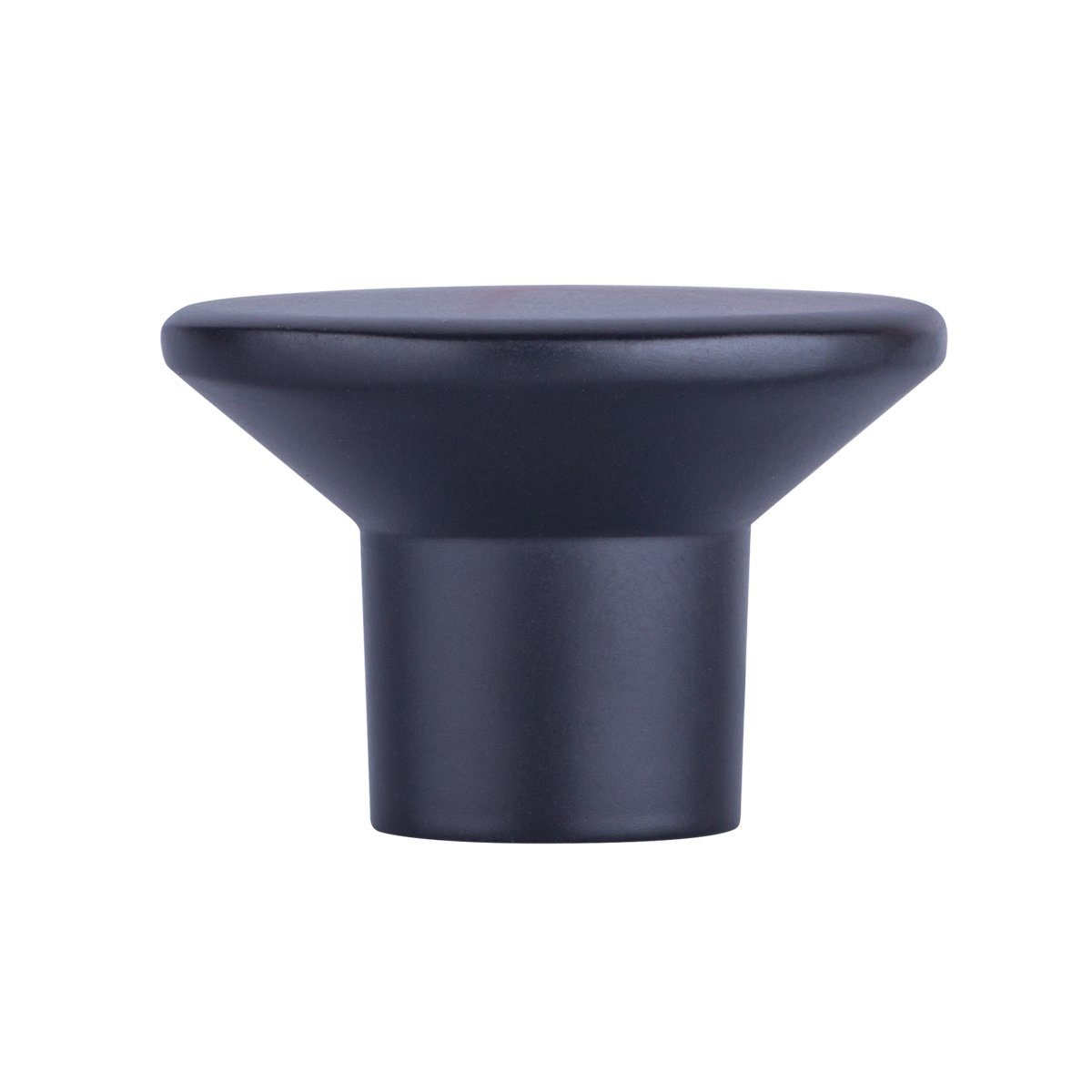 AmazonBasics - Flat Round Drawer Knob - 3.66 cm Diameter, AB1400-FB-10