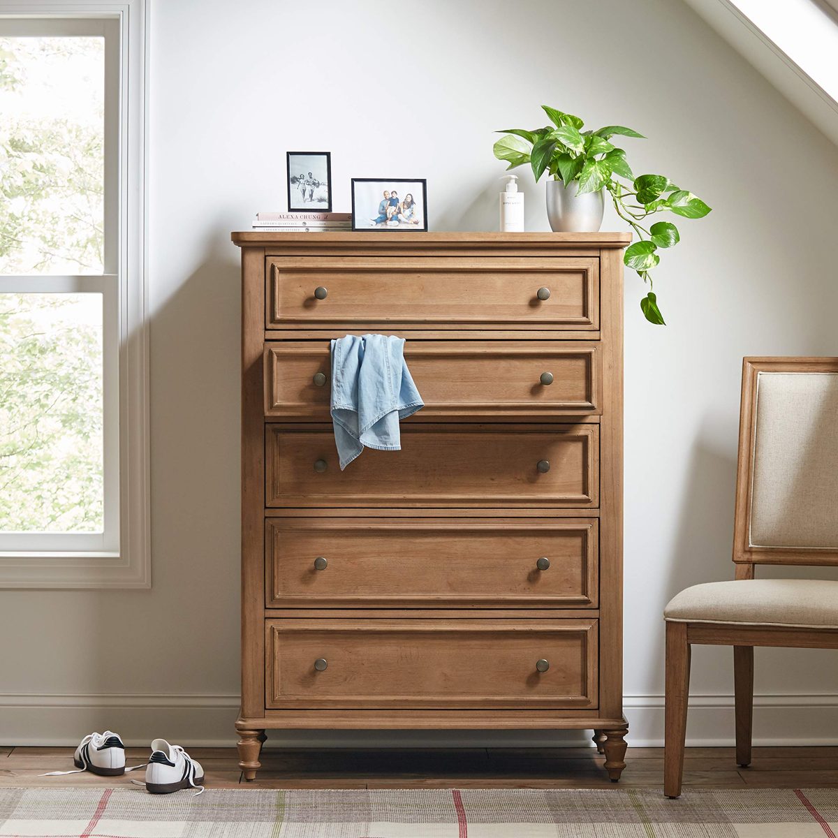 Amazon Brand – Stone & Beam Chase Casual Wood Bedroom Dresser, 38" W, Natural