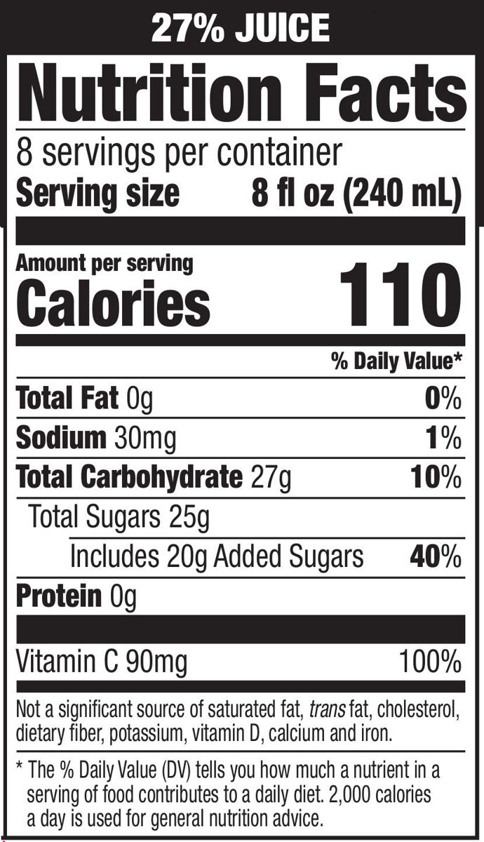Amazon Brand - Happy Belly Cranberry Juice from Concentrate, 64 Ounce