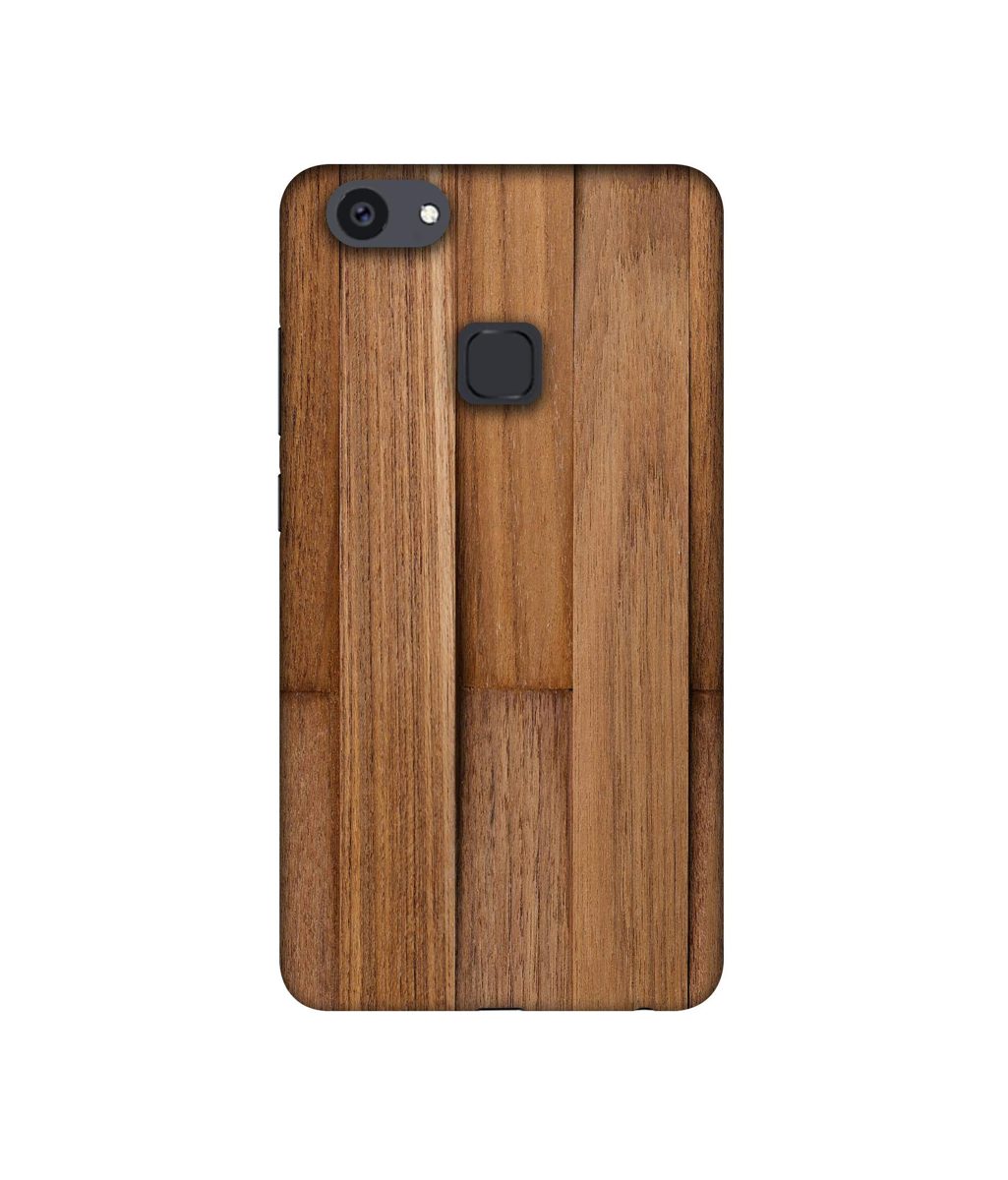 Amazon Brand - Solimo Designer Wooden Art UV Printed Soft Back Case Mobile Cover for Vivo V7 Plus