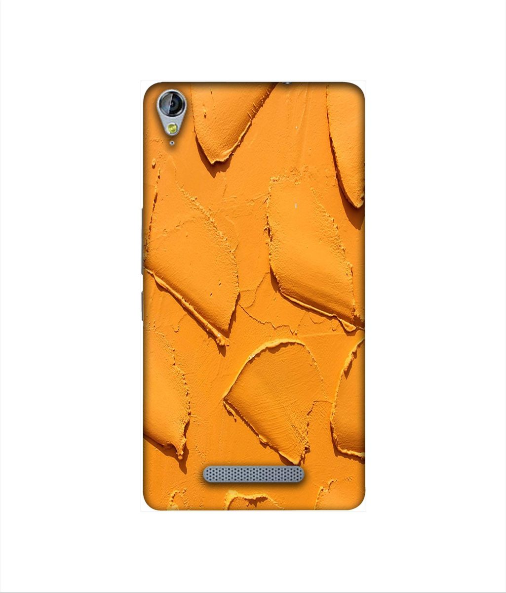 Amazon Brand - Solimo Designer Yellow Texture Wall 3D Printed Hard Back Case Mobile Cover for Micromax Canvas Juice 3Plus Q394
