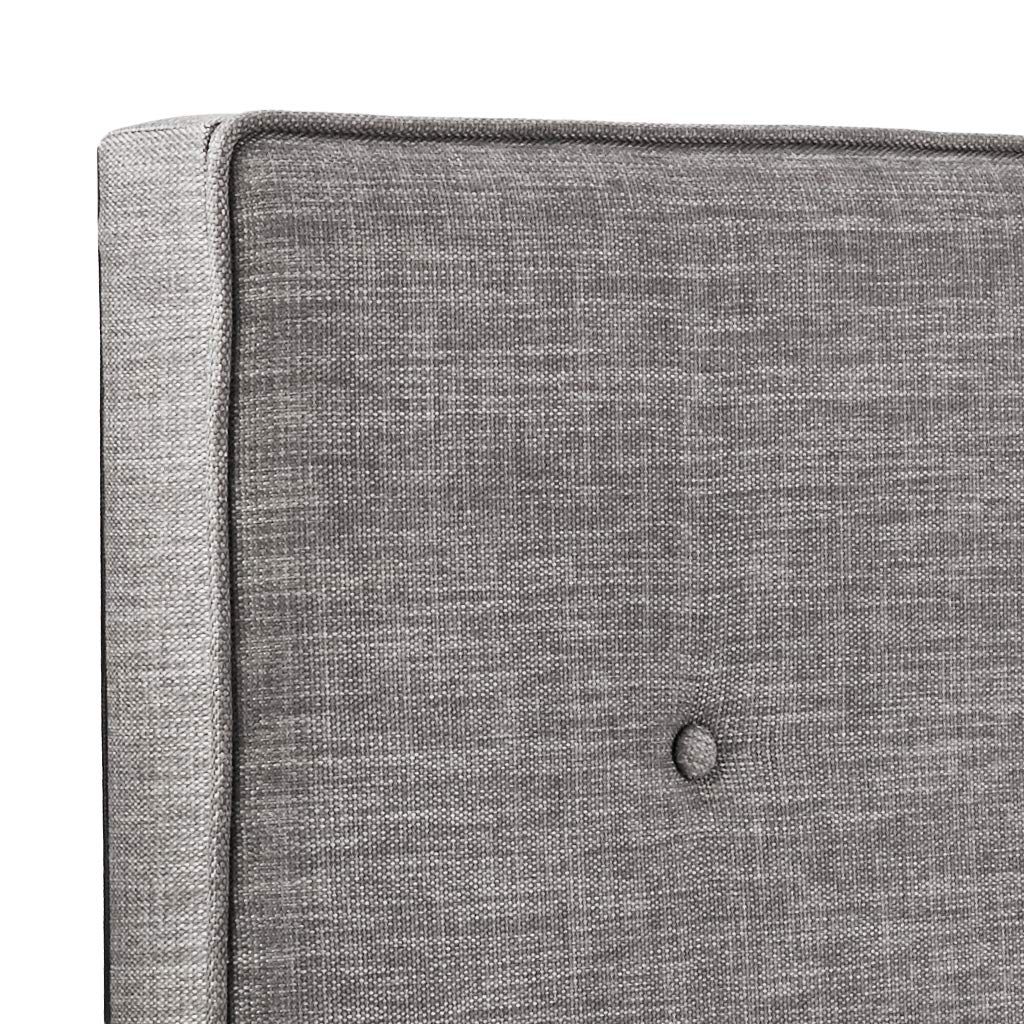 Ravenna Home Haraden Modern Rectangular Button-Tufted King Headboard, 82"W, Grey