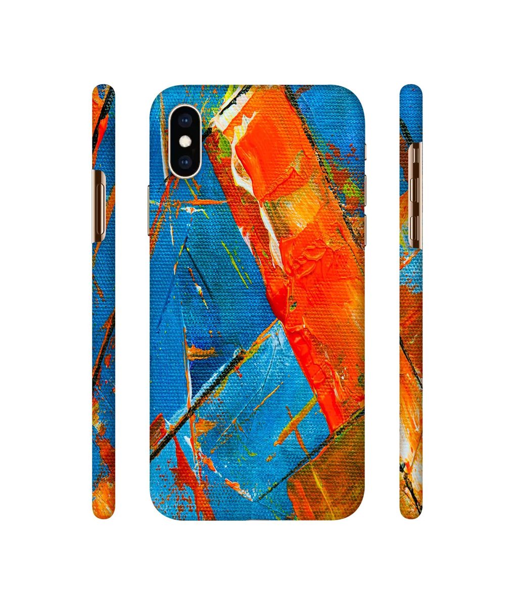 Amazon Brand - Solimo Designer Sky Blue and Orange Canvas 3D Printed Hard Back Case Mobile Cover for Apple iPhone Xs Max