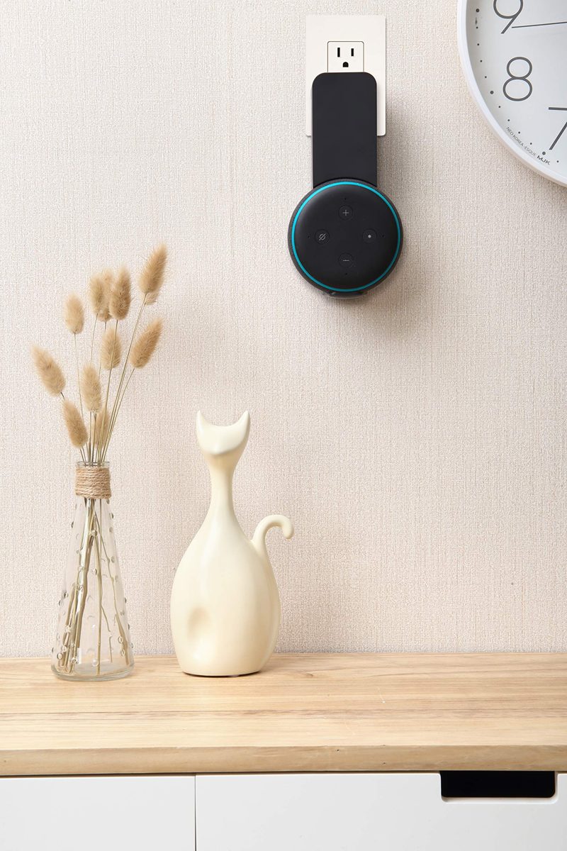 AmazonBasics Wall Mount Holder Stand Hanger for 3rd Gen Echo Dot, Black