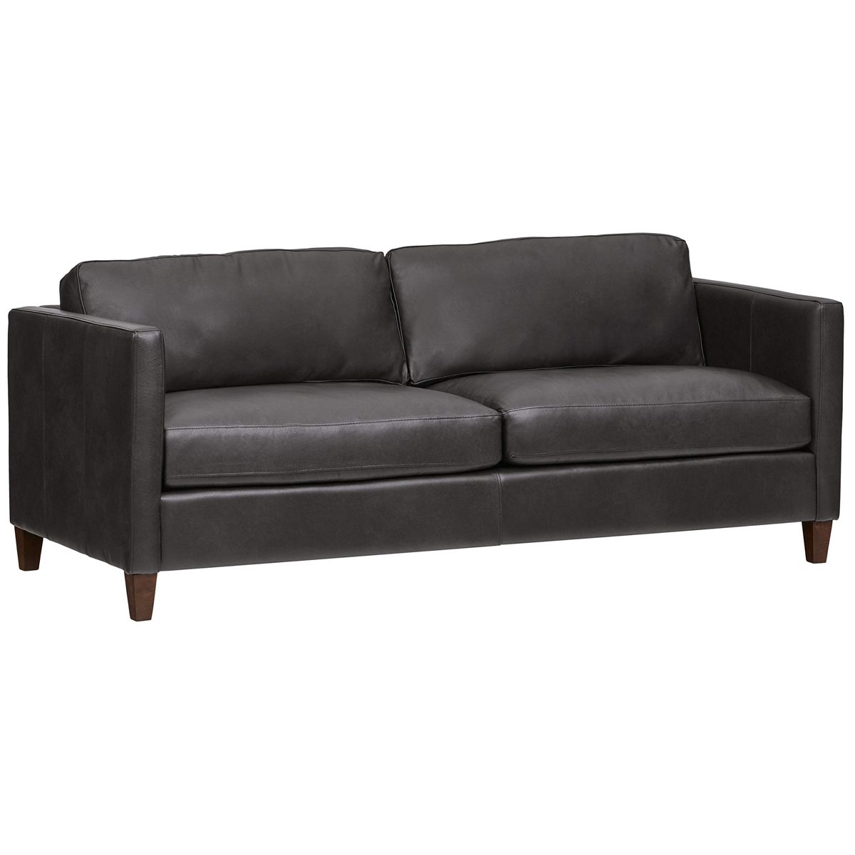 Amazon Brand – Stone & Beam Andover Studio Sofa Couch, 78"W, Charcoal Leather