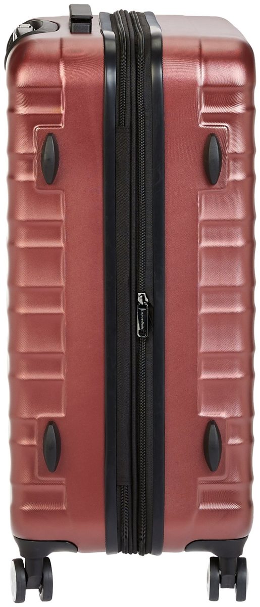 AmazonBasics - High Quality Hard Case Trolley with Swivel Castors and Built in TSA Lock, red