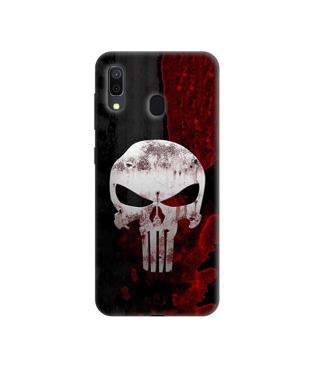 Amazon Brand - Solimo Designer Punisher Skull 3D Printed Hard Back Case Mobile Cover for Samsung Galaxy A30