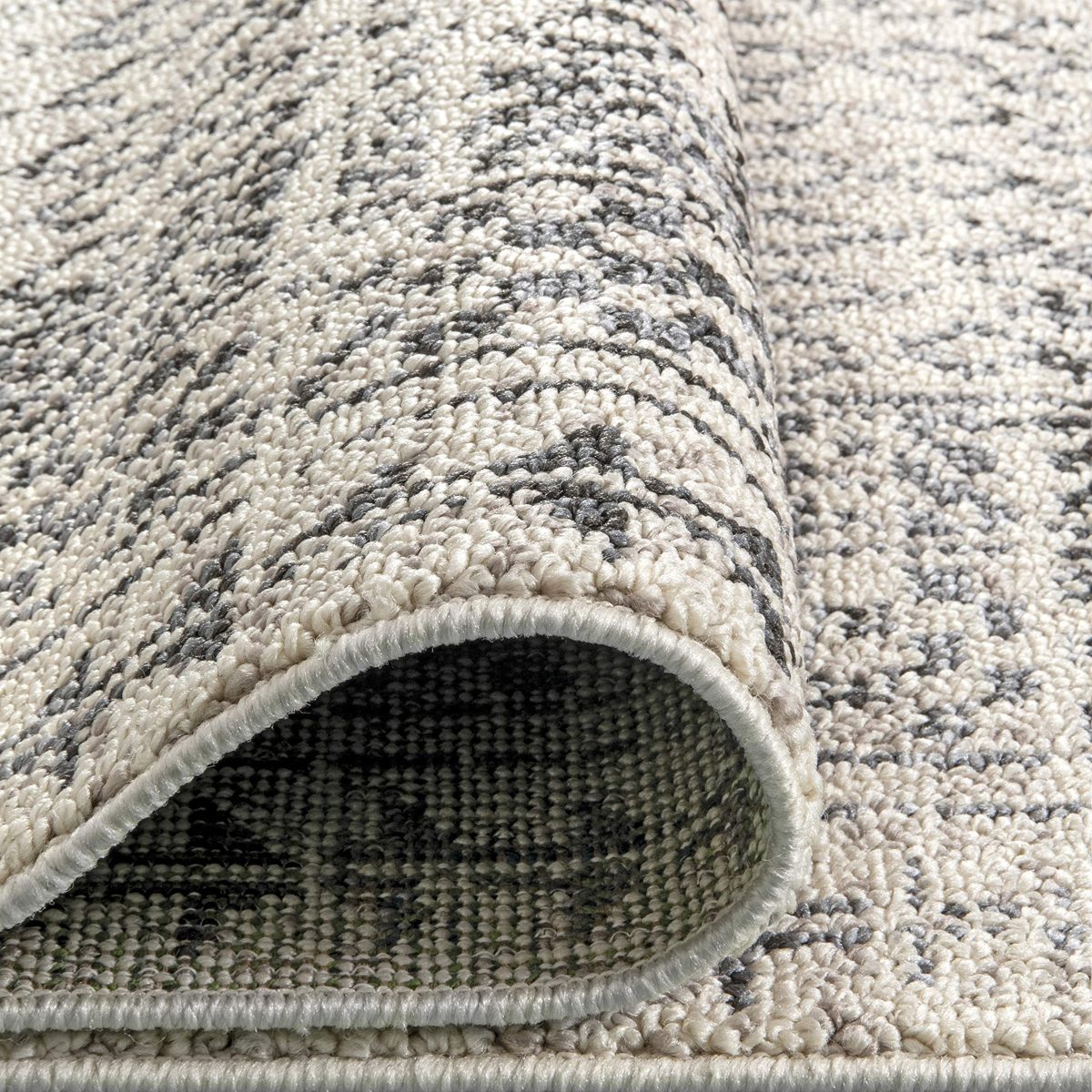 Amazon Brand – Stone & Beam Modern Vintage-Look Runner Rug, 7' 6" x 9' 6", Ivory