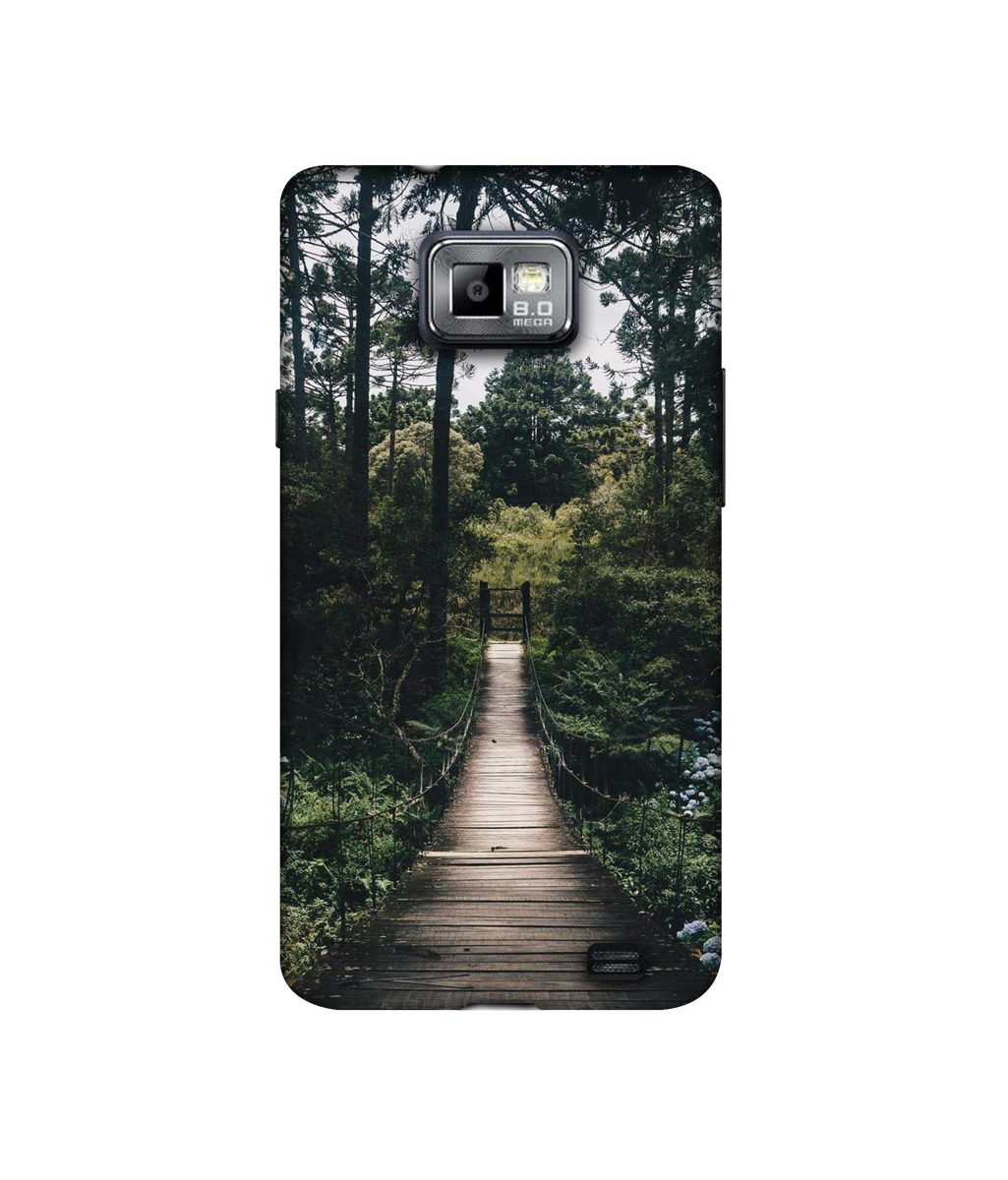 Amazon Brand - Solimo Designer Wooden Bridge 3D Printed Hard Back Case Mobile Cover for Samsung Galaxy S2