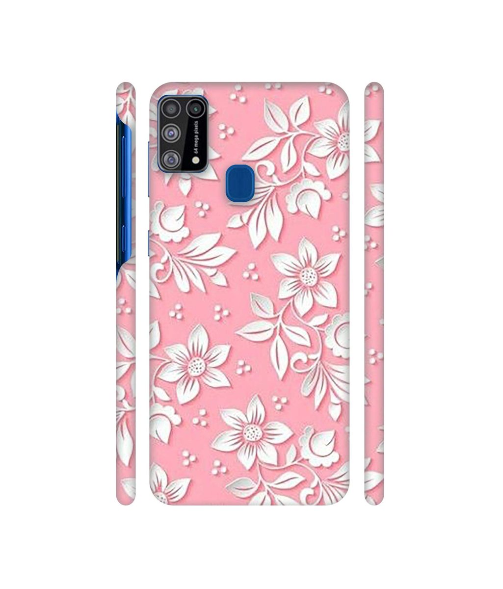 Amazon Brand - Solimo Designer White Flower Pattern 3D Printed Hard Back Case Mobile Cover for Samsung Galaxy M31