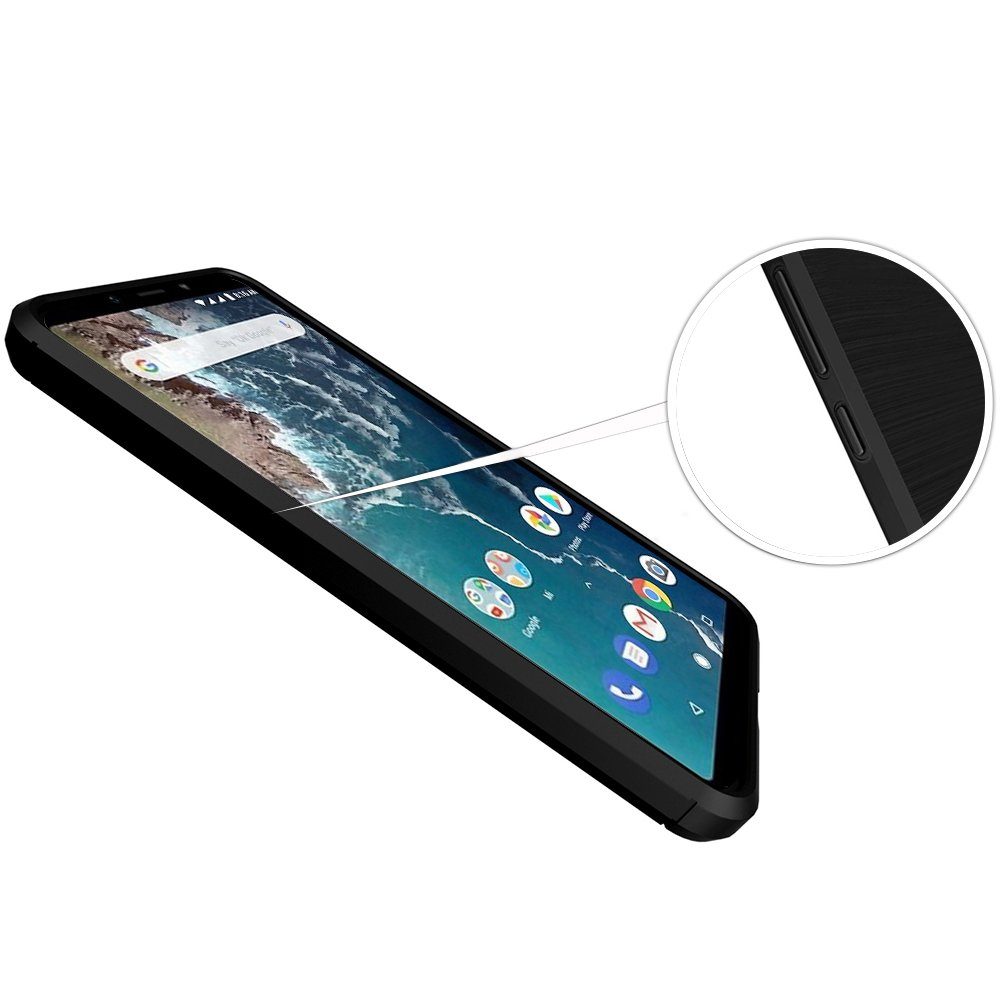 Amazon Brand - Solimo Protective Mobile Cover (Soft & Flexible Back case) for Mi A2 (Black)