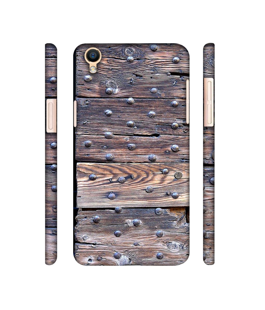 Amazon Brand - Solimo Designer Wooden Blocks Check 3D Printed Hard Back Case Mobile Cover for Oppo F1 Plus