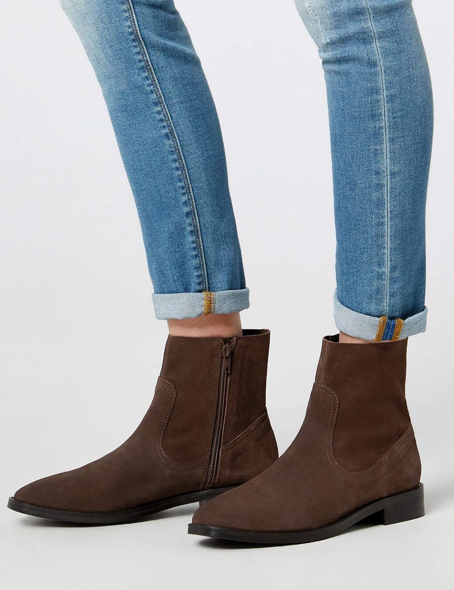 find. Women's Suede Western, Brown, US 5