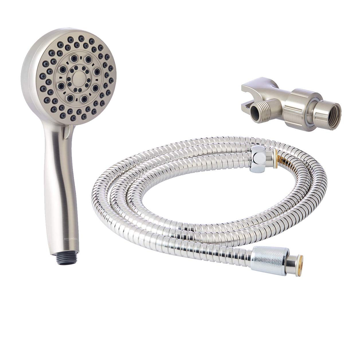 AmazonBasics 5 Function Hand Shower Set - Satin Nickel