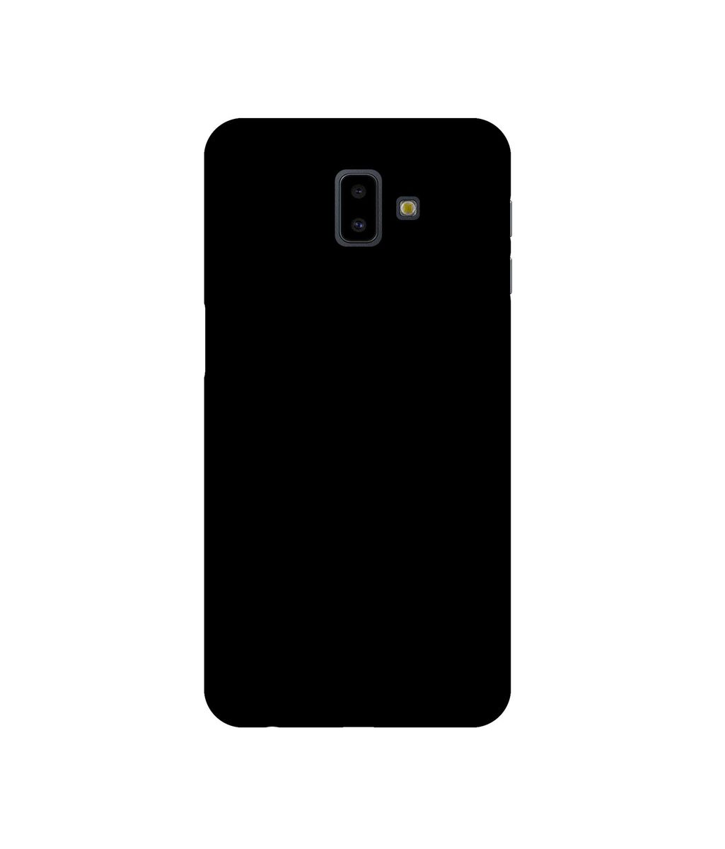 Amazon Brand - Solimo Designer Solid Black 3D Printed Hard Back Case Mobile Cover for Samsung Galaxy J6 Plus