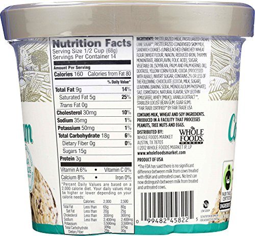 365 EVERYDAY VALUE Whole Trade Cookies And Cream Ice Cream, 1.75 QT