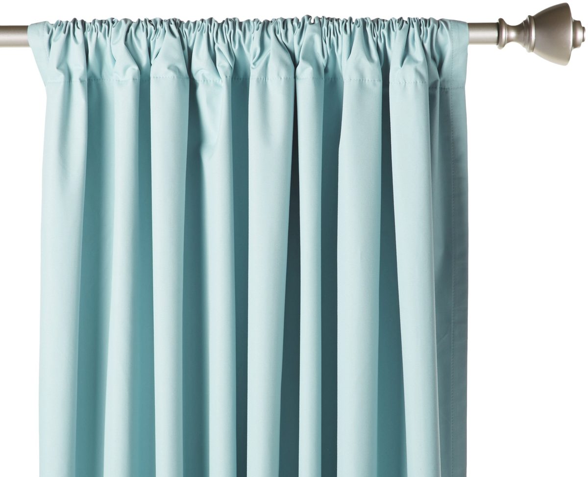 Amazon Basics Heat-Insulating Thermal Blackout Curtains, Pack of 2, 168 x 137 cm (W x L), Sea Green