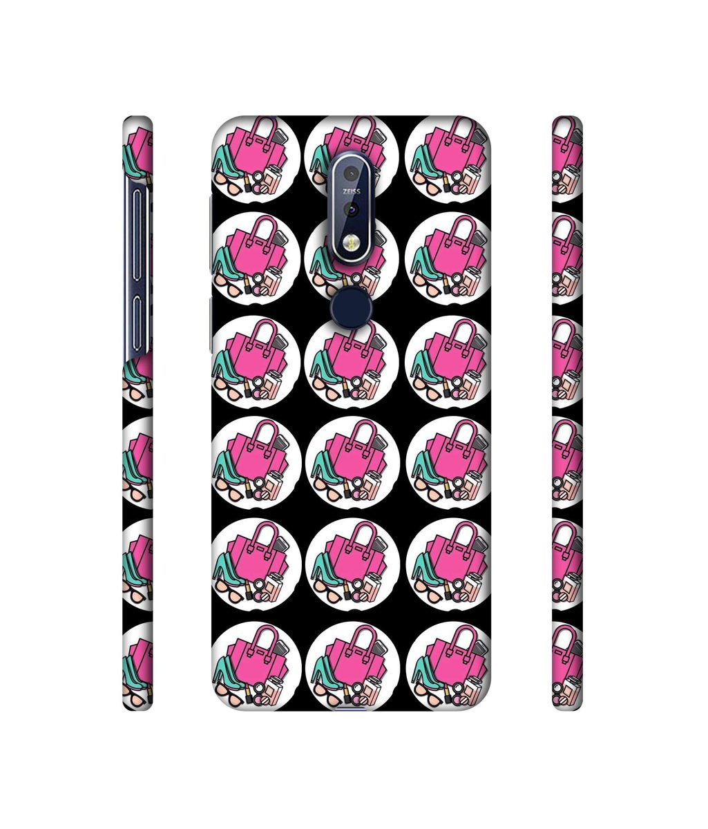 Amazon Brand - Solimo Designer Ladies Accessories Pattern 3D Printed Hard Back Case Mobile Cover for Nokia 7.1