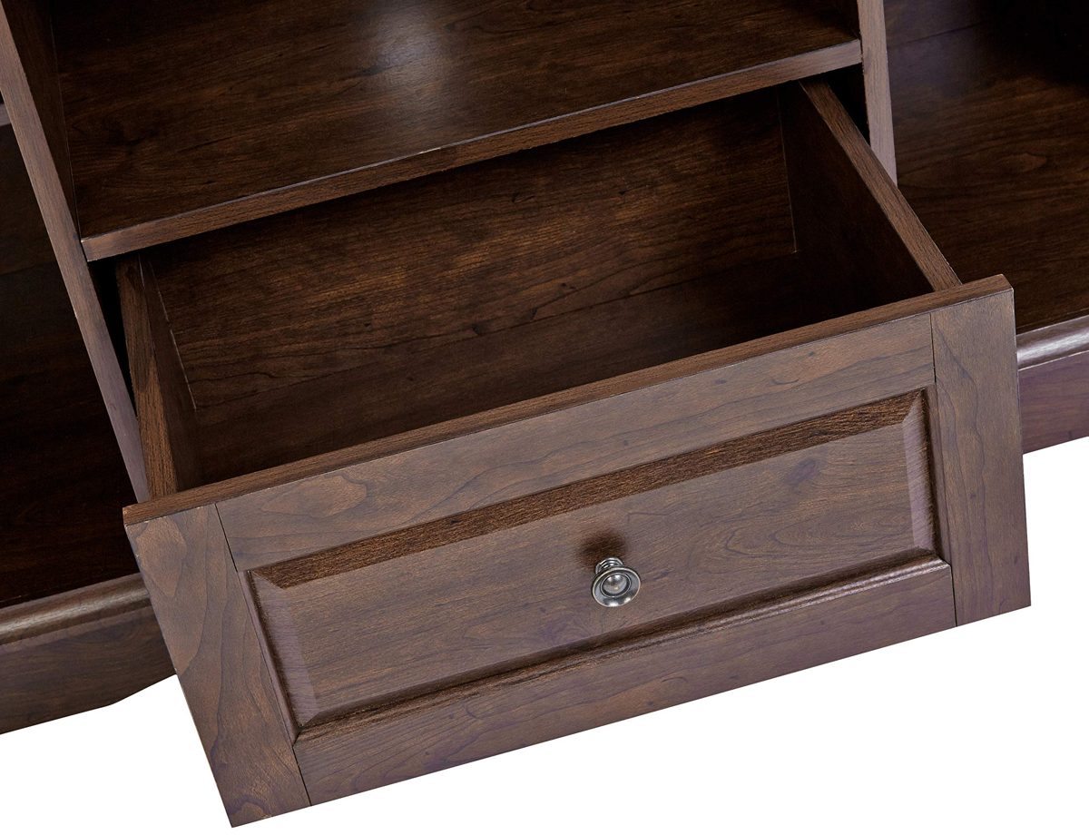 ROCKPOINT TV Stand, 42x16x23.6inch, Walnut Brown