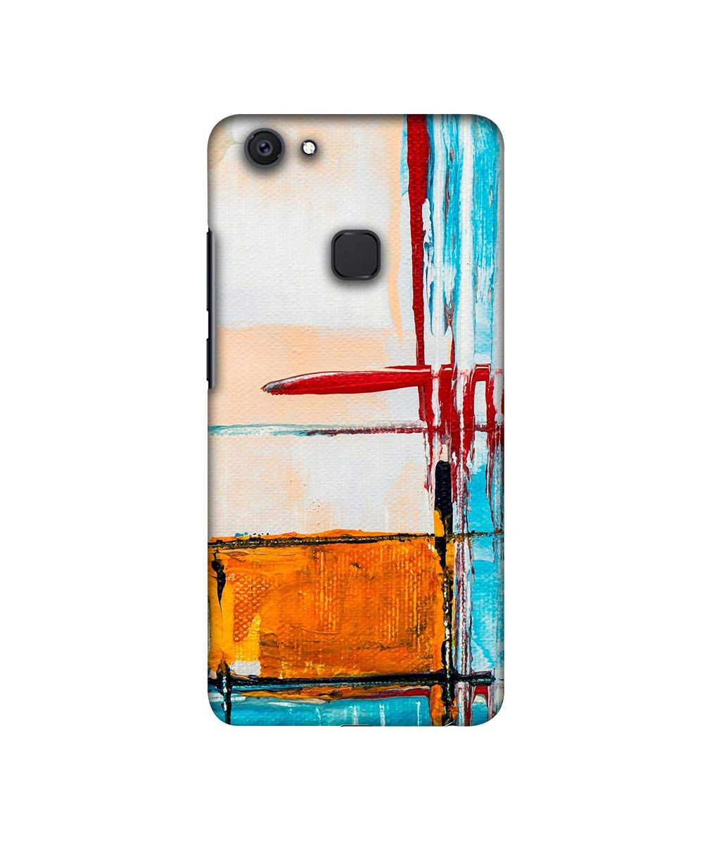Amazon Brand - Solimo Designer Glass Paint 3D Printed Hard Back Case Mobile Cover for Vivo V7 Plus