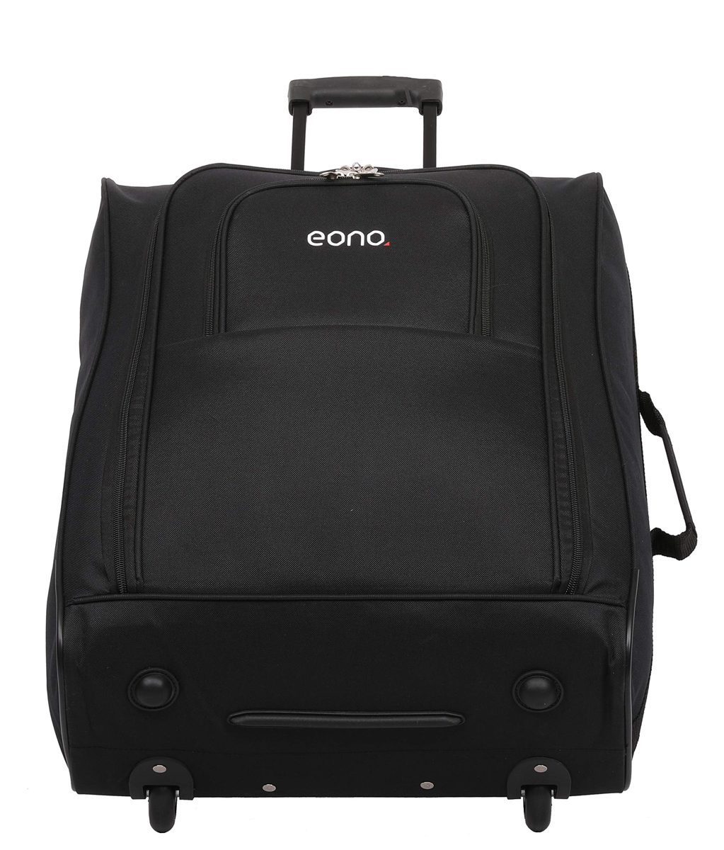 Eono Easyjet, British Airways, Jet2 56X45X25Cm Maximum Cabin Luggage with Certificate, Suitcase, 56 cm, 60 Litre, Black (Black)