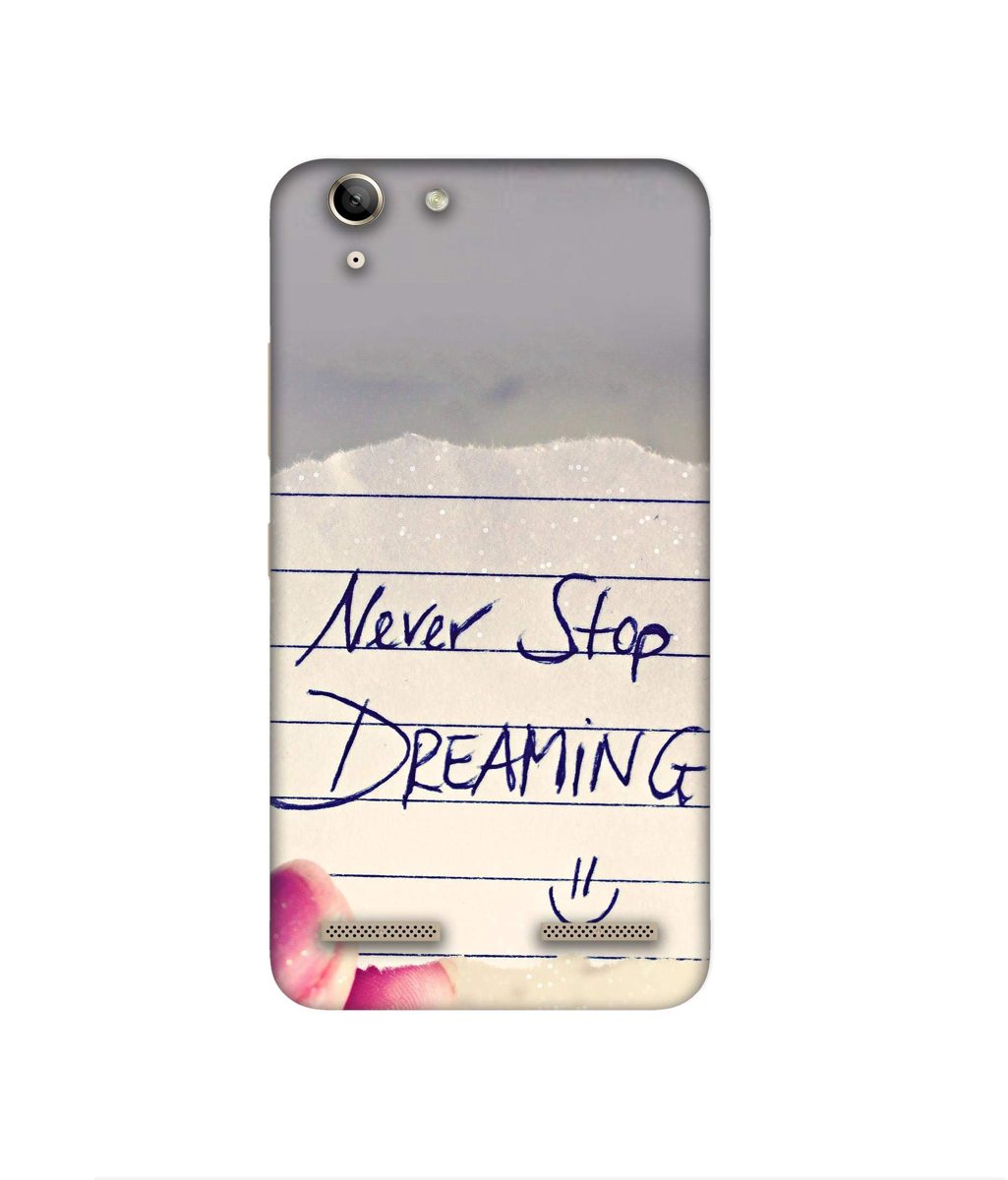 Amazon Brand - Solimo Designer Never Stop Dreaming 3D Printed Hard Back Case Mobile Cover for Lenovo Vibe K5 Plus