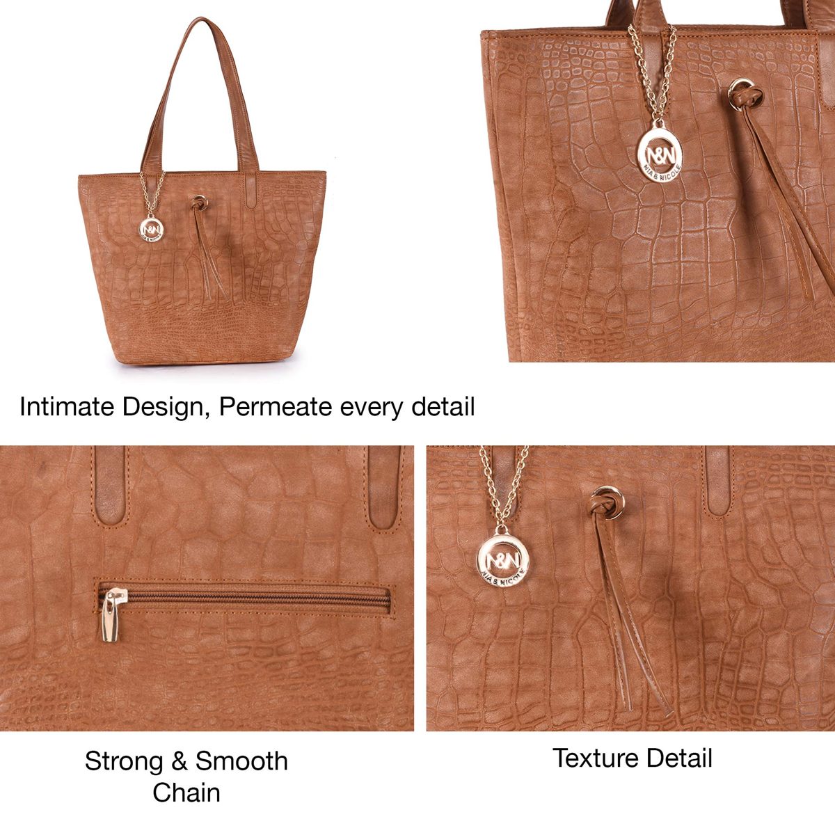 Nia & Nicole Women's Handbag (Tan)