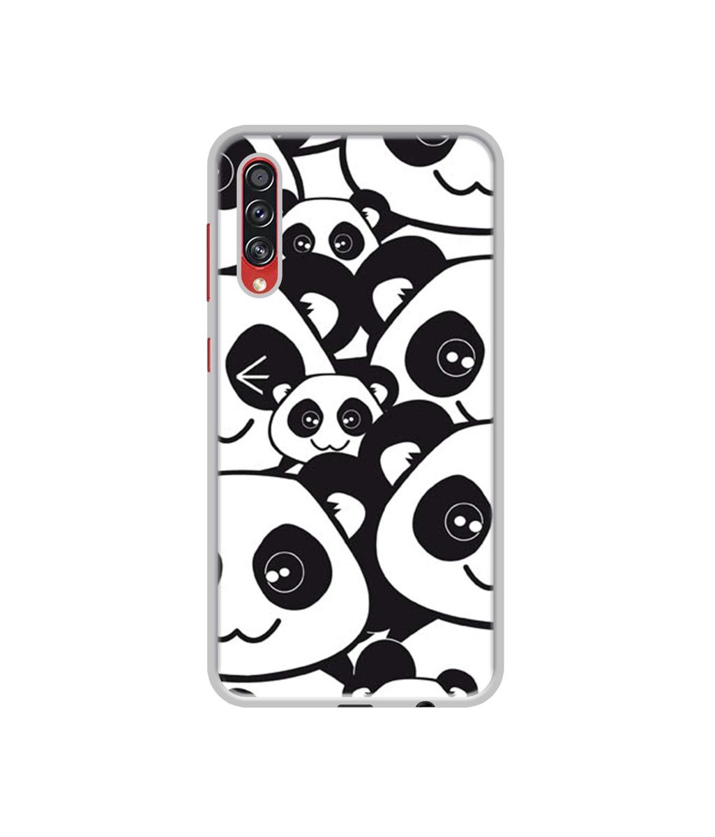 Amazon Brand - Solimo Designer Panda Texture UV Printed Soft Back Case Mobile Cover for Samsung Galaxy A70s