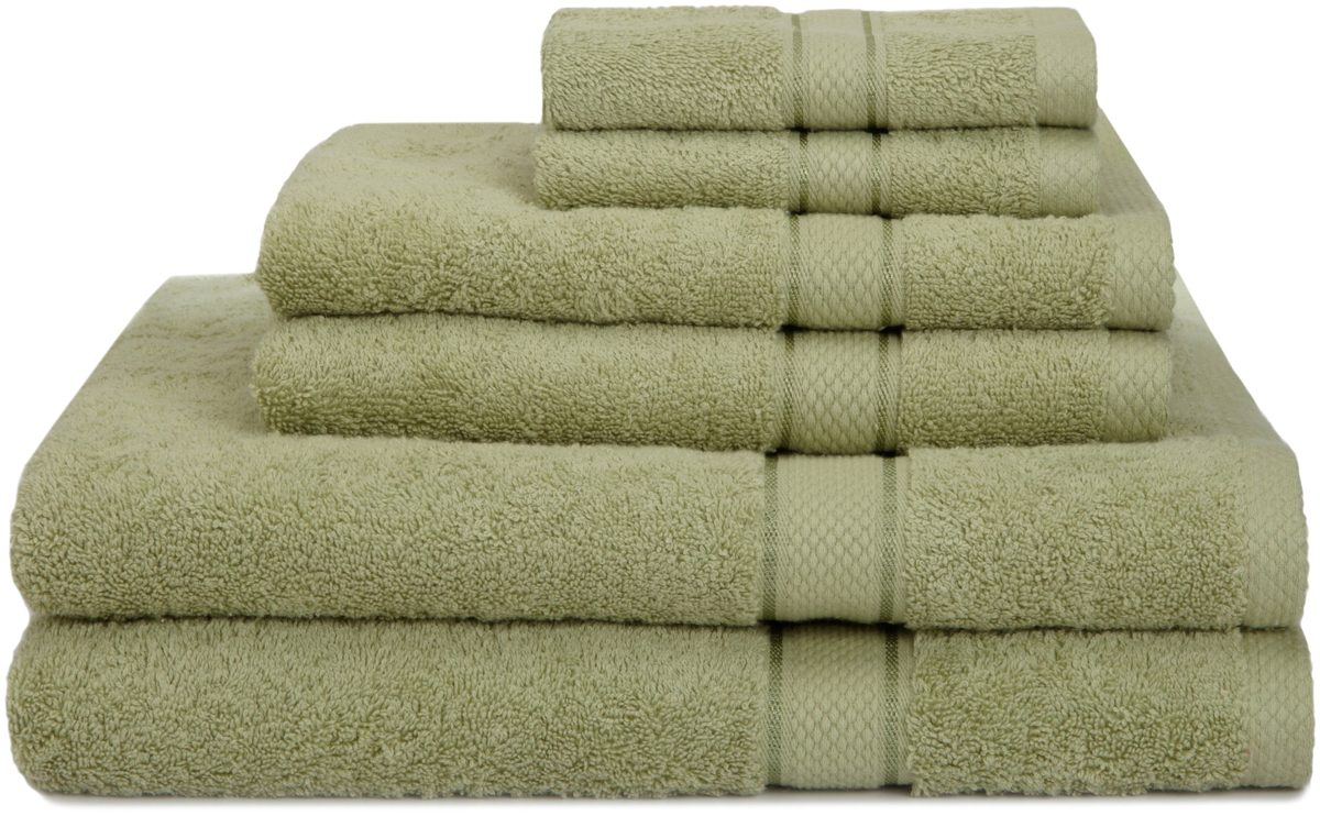 Pinzon Basics 725-Gram Egyptian Cotton 6-Piece Towel Set, Mint