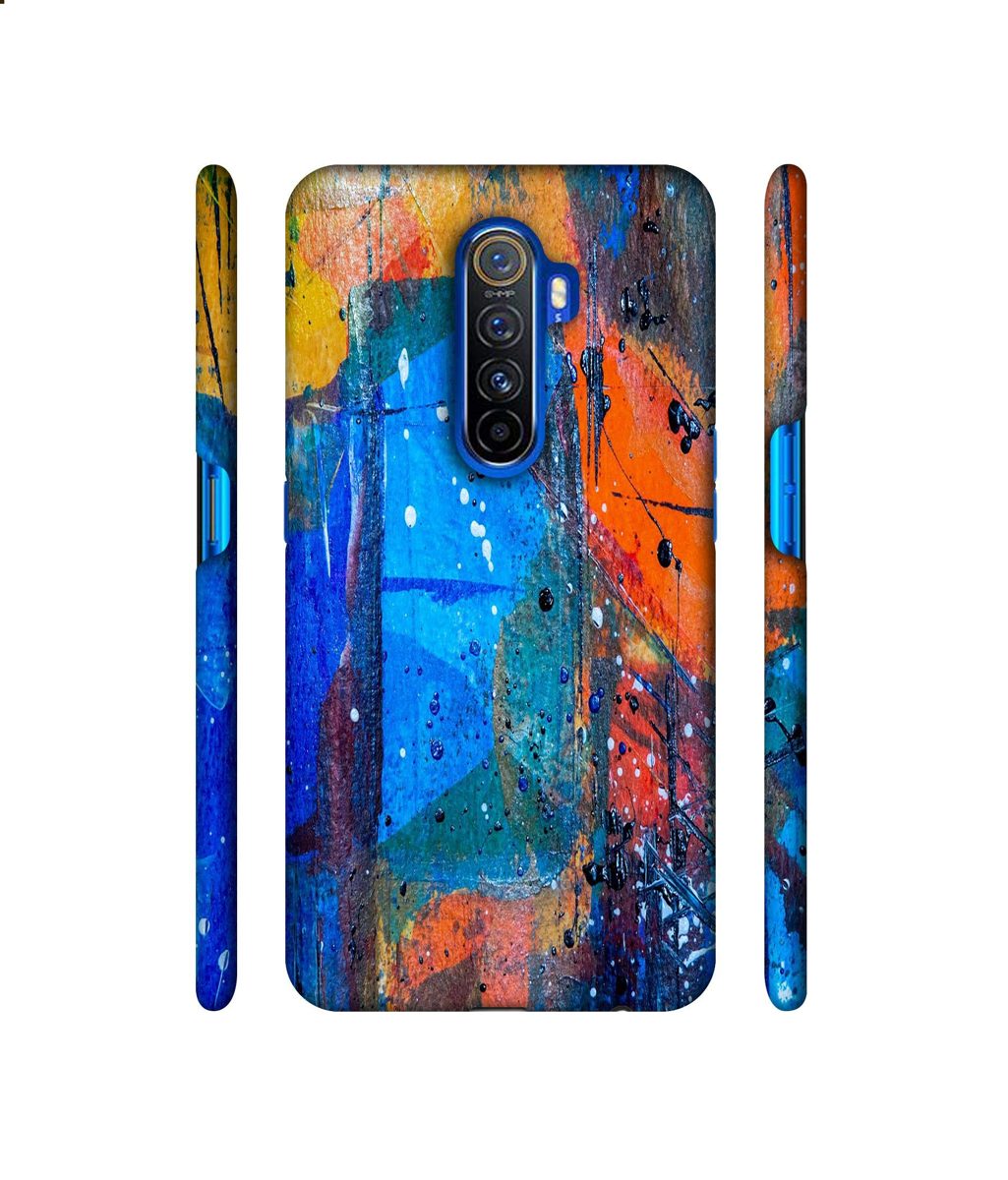 Amazon Brand - Solimo Designer Blue and Orange Brush 3D Printed Hard Back Case Mobile Cover for Oppo Reno Ace/Realme X2 Pro