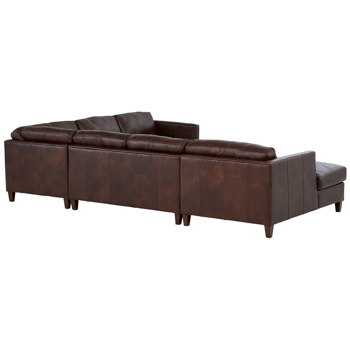 Amazon Brand – Stone & Beam Andover Right-Facing U-Shaped Sectional, 134"W, Driftwood Leather