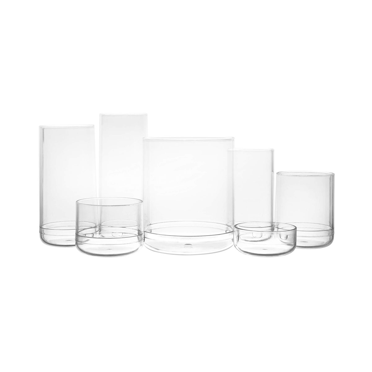 AmazonBasics Round Acrylic Cosmetic Makeup Organizer Storage for Brushes, Large