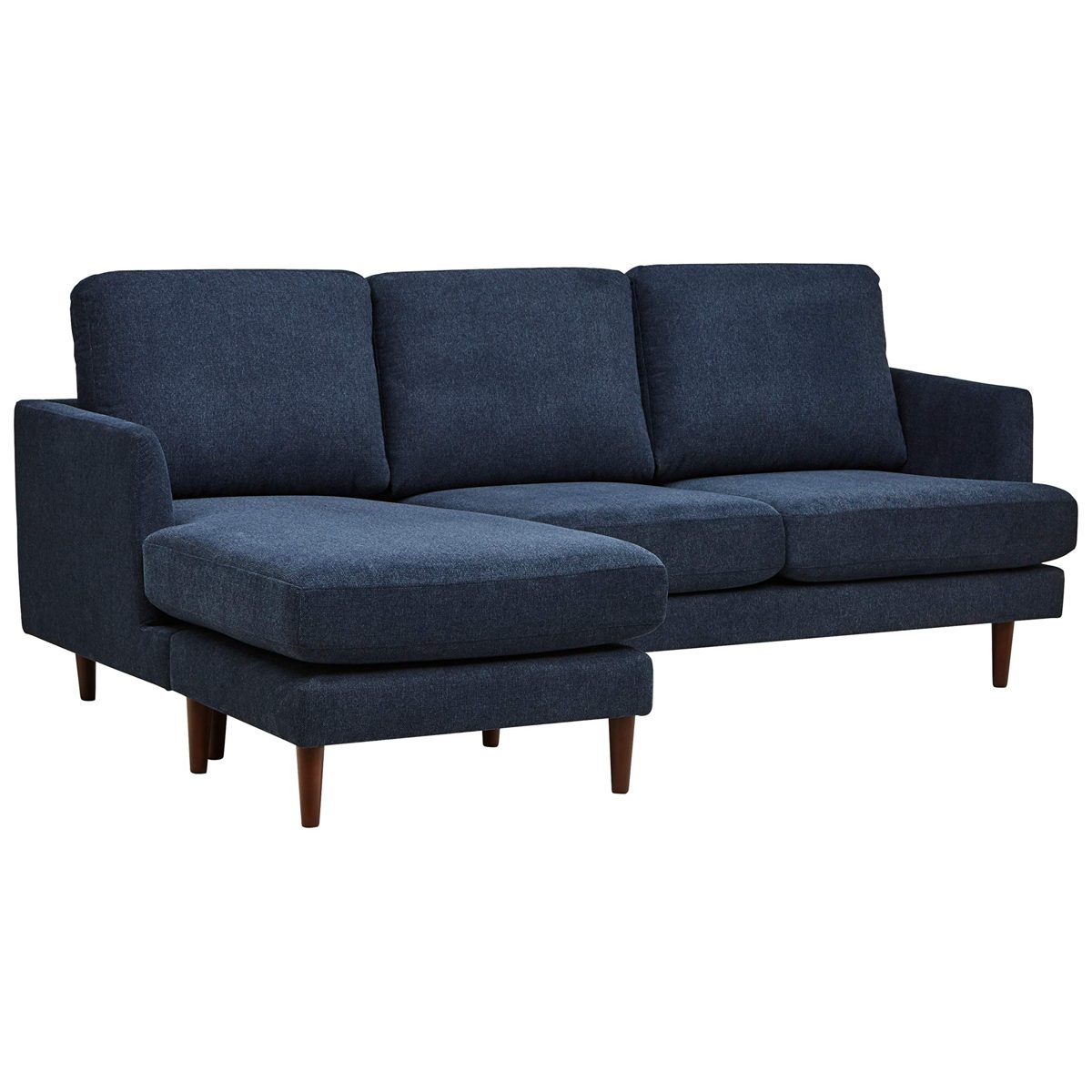 Amazon Brand – Rivet Goodwin Modern Sectional Sofa, 88.6"W, Navy Blue