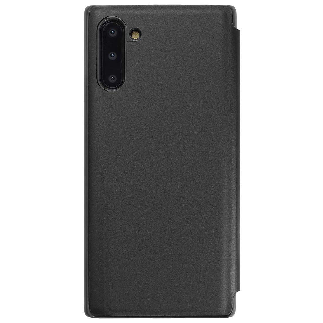 Amazon Brand - Solimo Protective Clear View flip Cover for Samsung Galaxy Note 10 (Black)