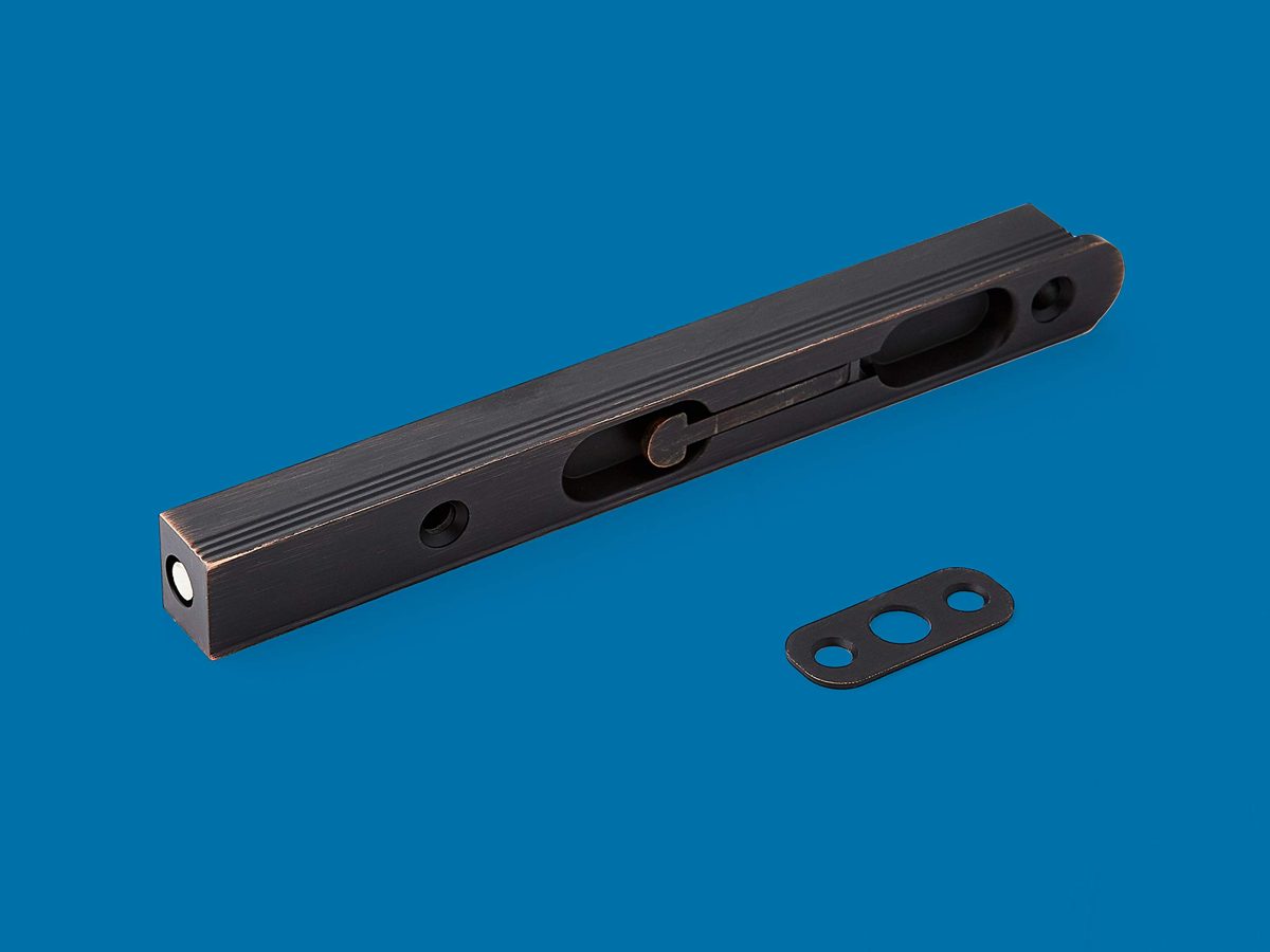 AmazonCommercial Flush Bolt, Zinc, 6-Inch, Oil Rubbed Bronze