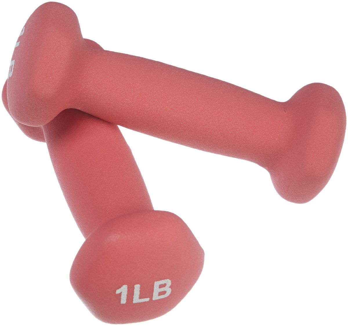 (Renewed) AmazonBasics Neoprene Dumbbells, Set of 2, (0.5 KGS Each) - Pink