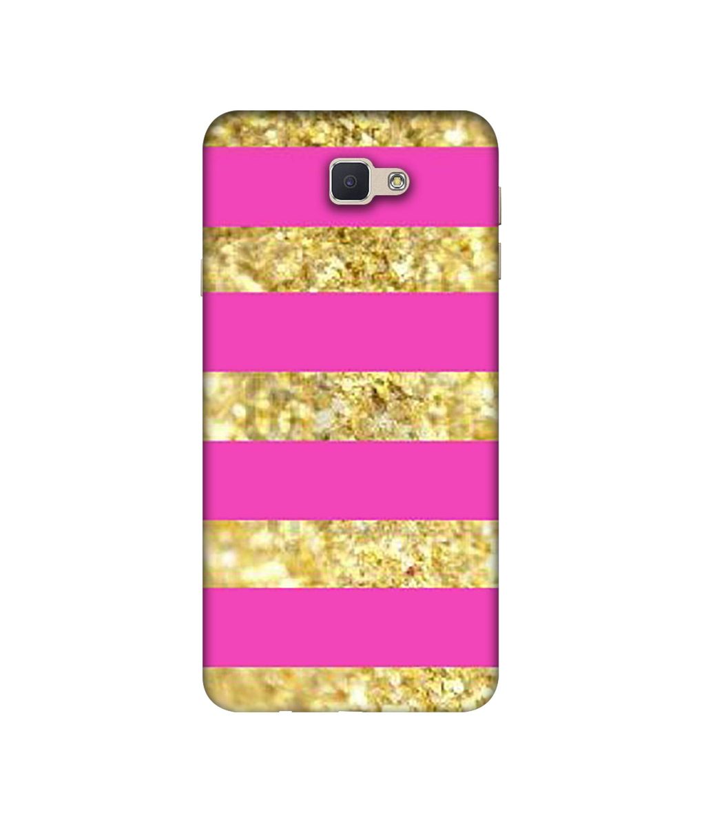 Amazon Brand - Solimo Designer Golden Stripes 3D Printed Hard Back Case Mobile Cover for Samsung Galaxy J5 Prime