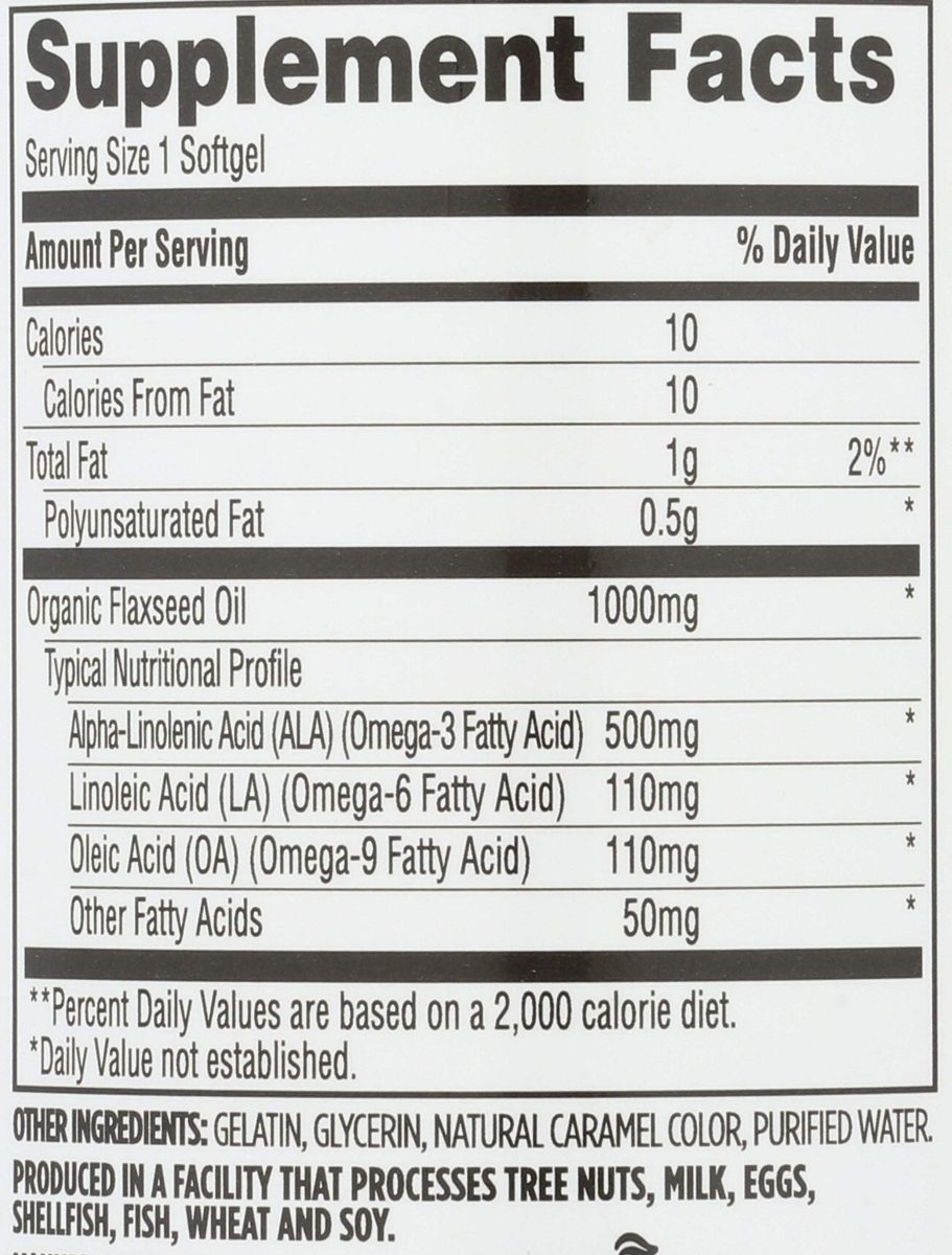 365 Everyday Value, Flaxseed Oil, 180 ct
