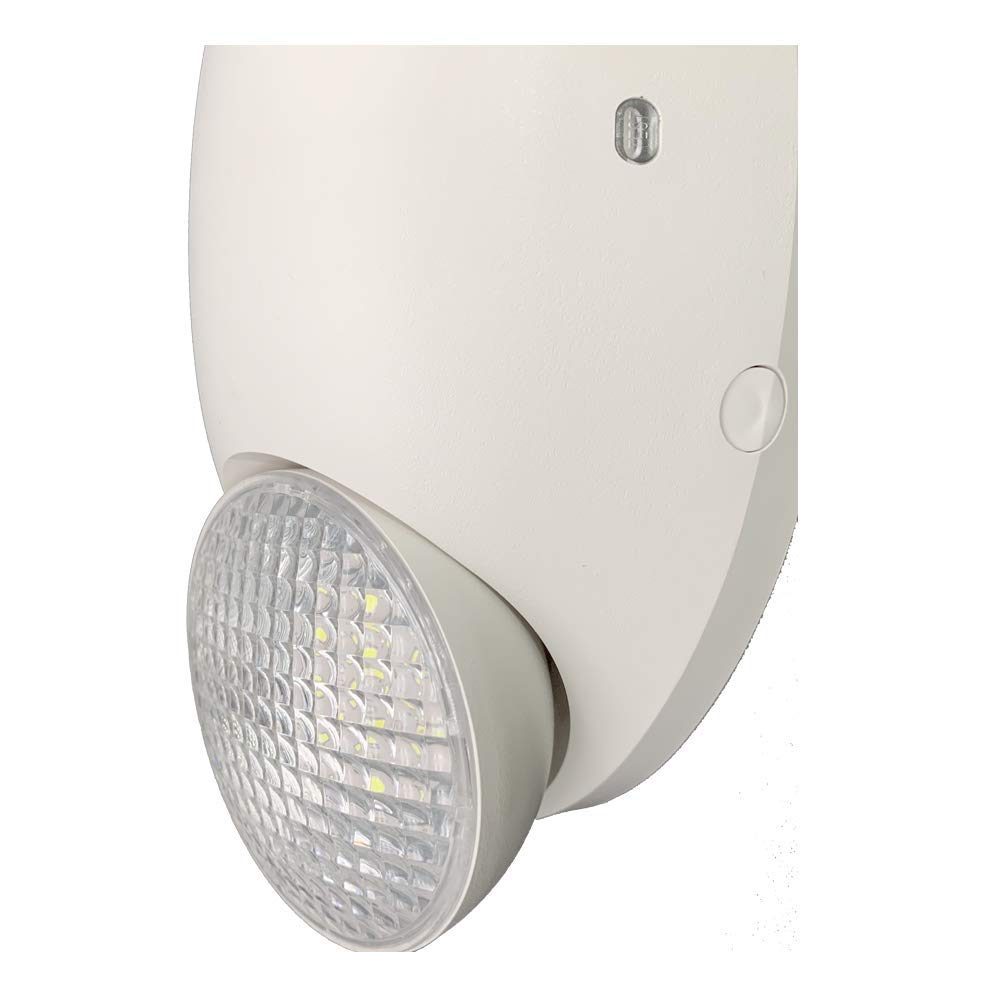 AmazonCommercial LED Emergency Light, UL Certified, 6-Pack, Adjustable Two LED Bug Eye Head, Battery Backup