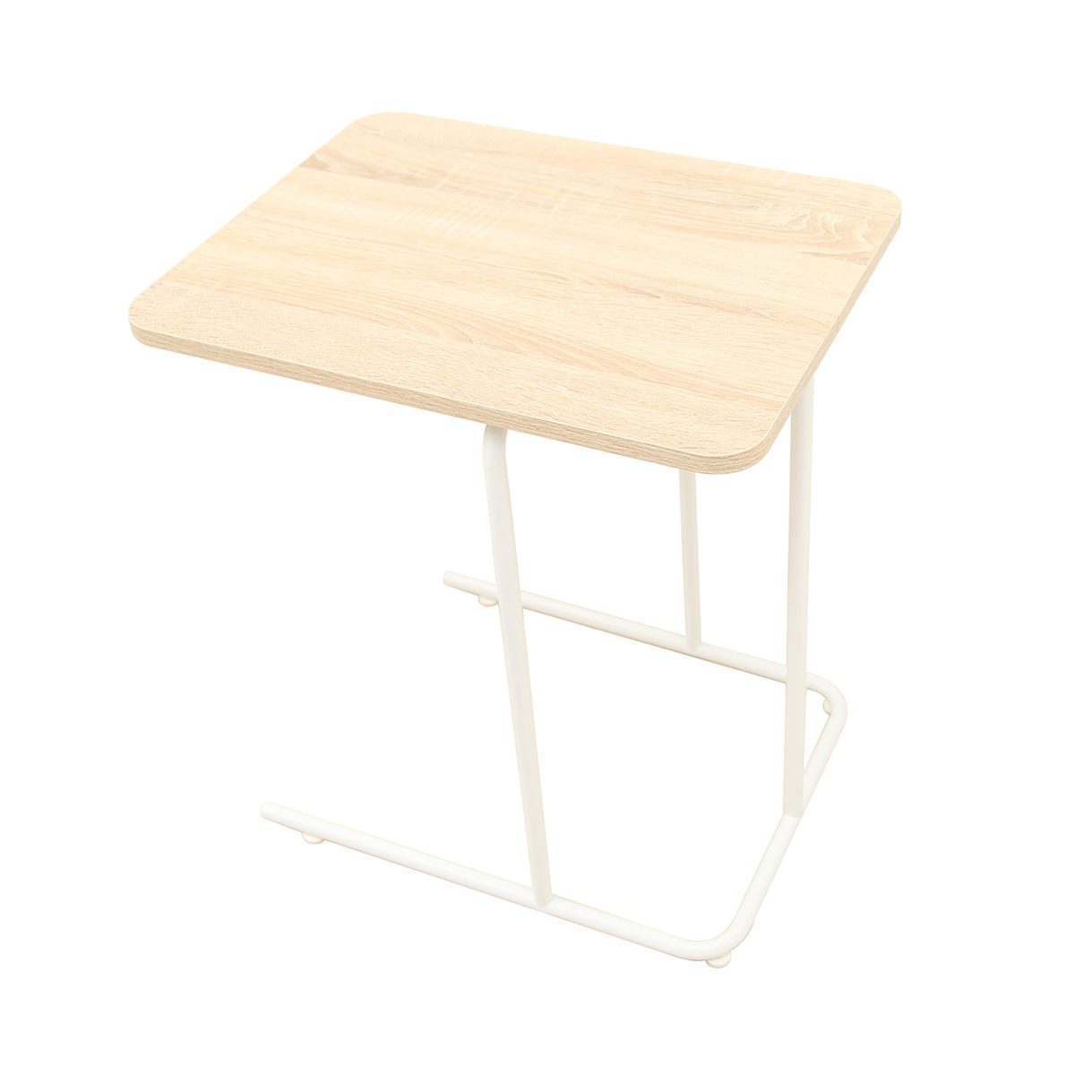 Amazon Brand - Movian Ljungan End/Side Table, 48 x 37 x 55cm, Beige/White Steel Base