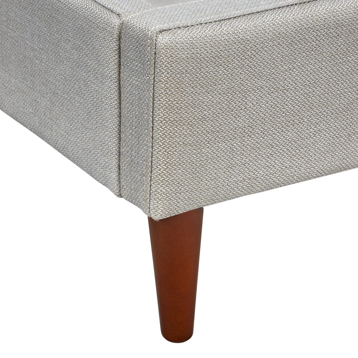 Amazon Brand – Rivet Hillmoor Mid-Century Queen Bed with Headboard, 66"W, Light Gray